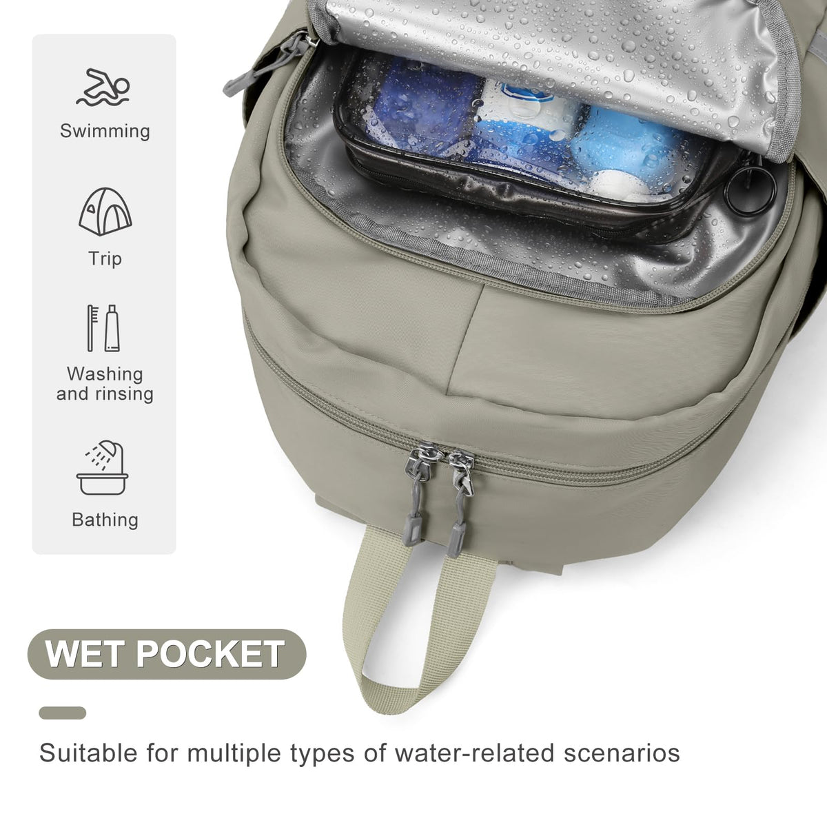 coofay Gym Backpack For Women Waterproof Backpack With Shoe Compartment Lightweight Travel Backpack Workout Sports Backpacks Large Gym Bag