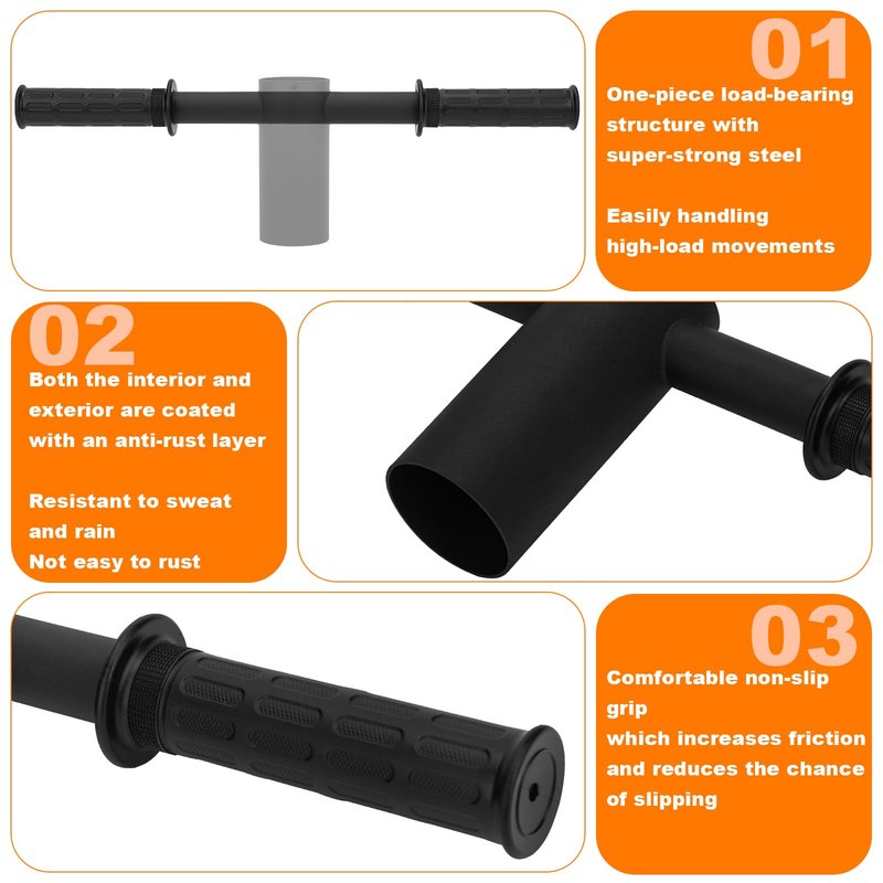 KSWLOR T Bar Row Handle Landmine Attachment,T Bar Row Handle Fit for 2-Inch Olympic Barbell,Landmine Attachments for Deadlift, Squat Workout, Increased Versatility