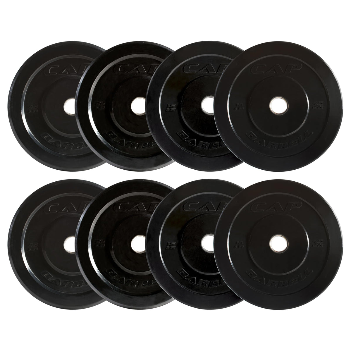 CAP 260lb Competition Olympic Bumper Plate Weight Set