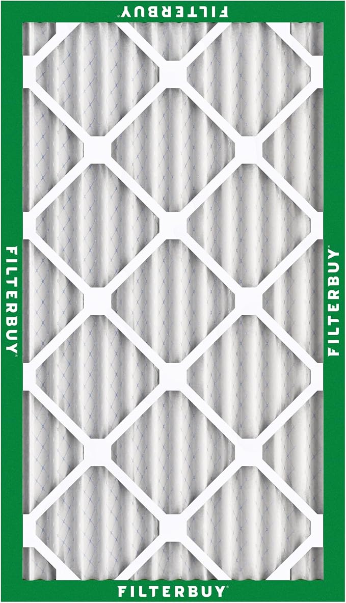 Filterbuy 16x25x2 Air Filter MERV 8 Essential Dust & Allergy Defense,
