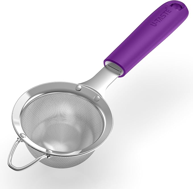 U-Taste Small Fine Mesh Strainer: 18/8 Stainless Steel 3.35in 30 Mesh Kitchen