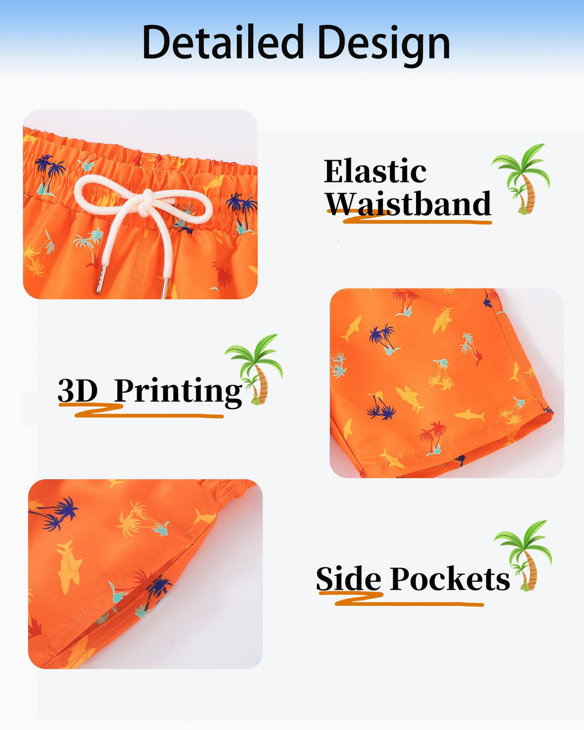 LuLurKiddo Boys Swim Trunks Compression Liner Bathing Suit Quick Dry 6-16Y