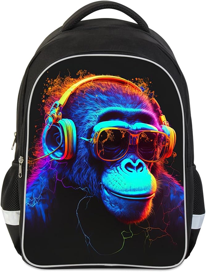 School Backpack for Boys 17" Boys Backpack for Kids Children Teens Elementary Middle School - Students Bookbag Ages 6-18 Gorilla Tag Travel Back Pack