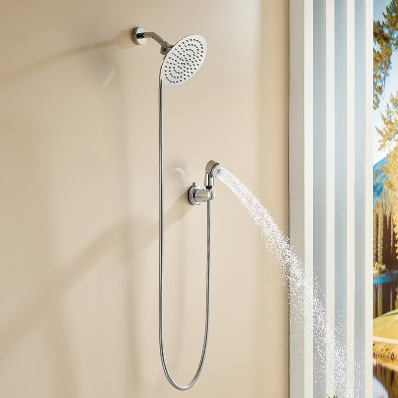KroBer Dog Shower Sprayer Attachment for Pet Showering, Chrome Finish