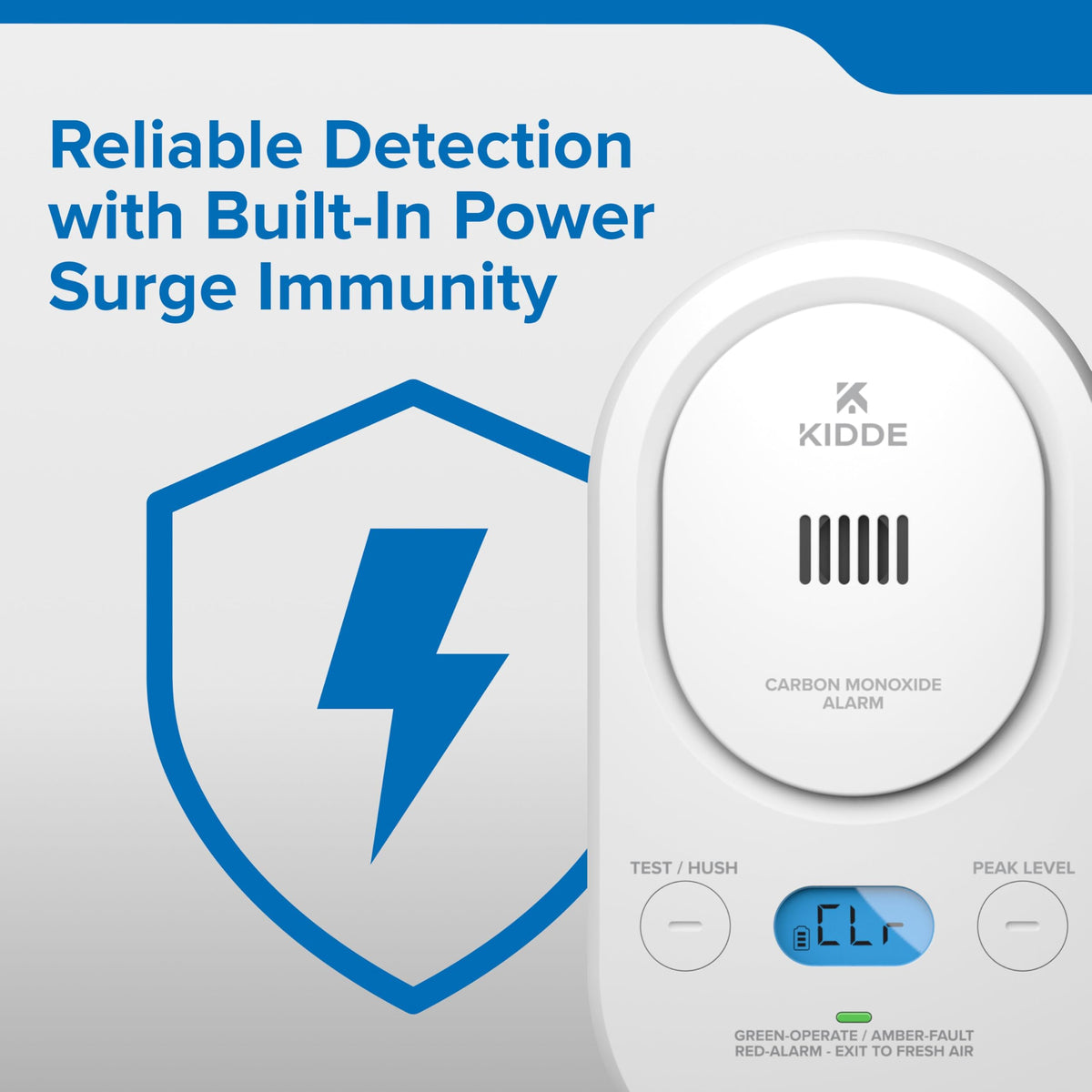 Kidde Carbon Monoxide Detector, Plug-in with AA Battery Backup, Easy-to-Read Digital Backlit Display, 85 dB Alarm, Rotating Plug, LED Status Light Indicators, 5th Edition, COPD