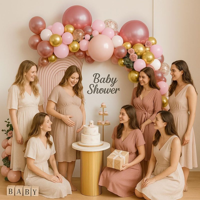 Rose Gold Balloon Garland Kit, 142Pcs Nude Pastel Pink Gold and Rose Gold Confetti Balloon Arch Kit with Electric Pump for Wedding Bridal Shower Princess Party Girl Birthday Baby Shower Decorations