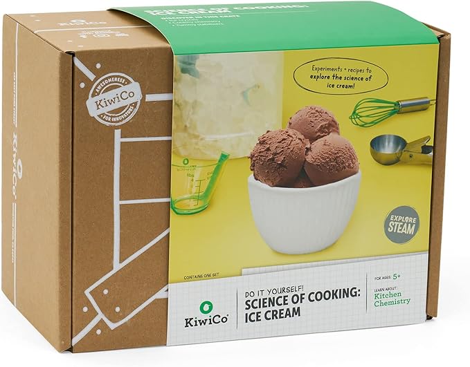 KiwiCo - Science of Cooking: Ice Cream, Learning Cooking Through Chemistry Project, STEM Kit for Ages 5+
