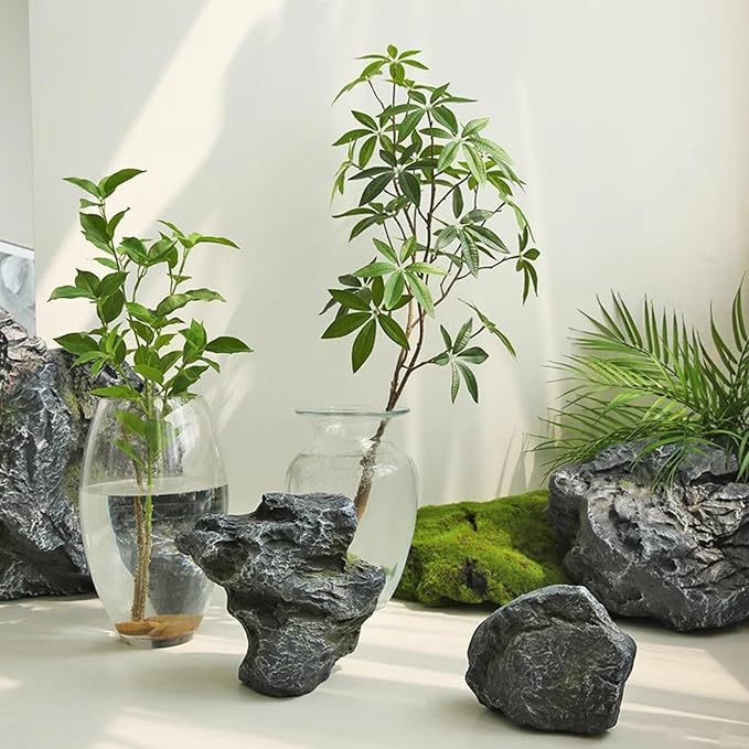Outdoor Fake Rock Cover Realistic Lightweight Fiberglass Artificial Landscape