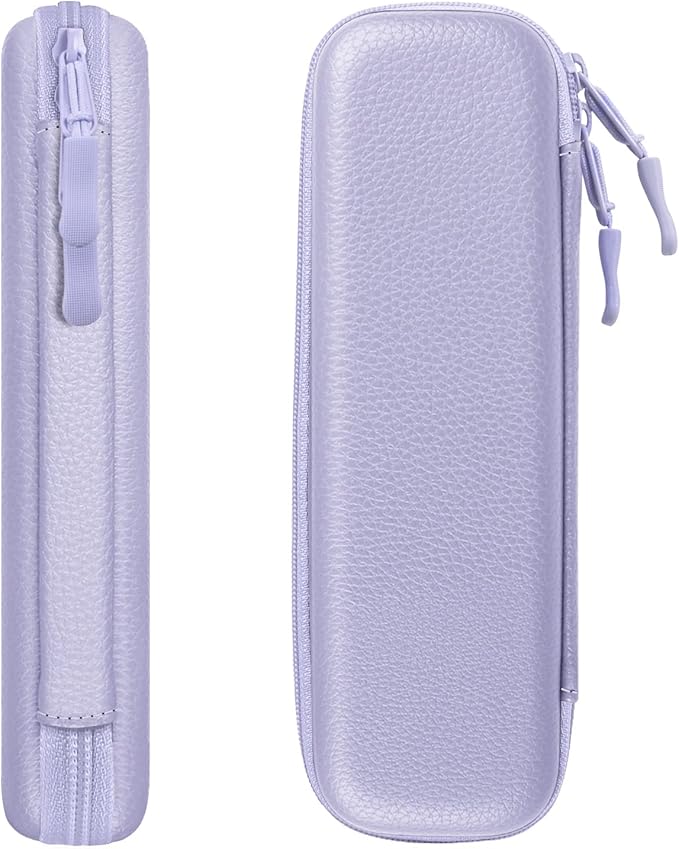 Fintie Holder Case for Apple Pencil Pro, Apple Pencil (USB-C / 1st / 2nd Generation), PU Leather Carrying Bag Sleeve Compatible with Pen, USB Cable, Samsung Stylus, Lilac Purple