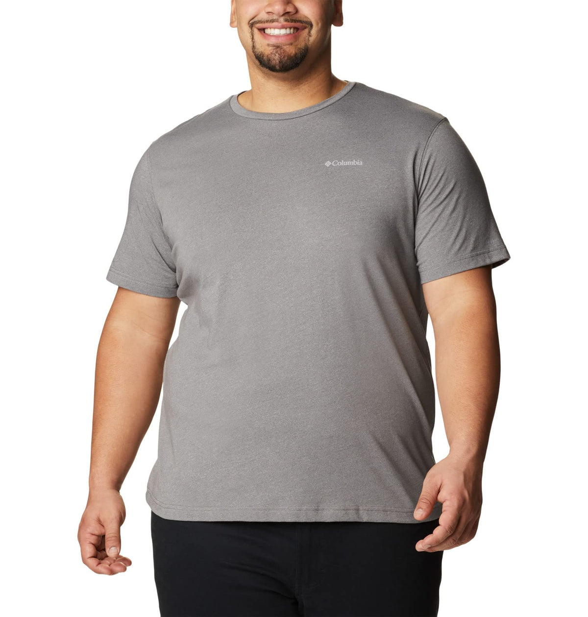 Columbia Mens Thistletown Hills Short Sleeve T-Shirt, City Grey Heather, 1X