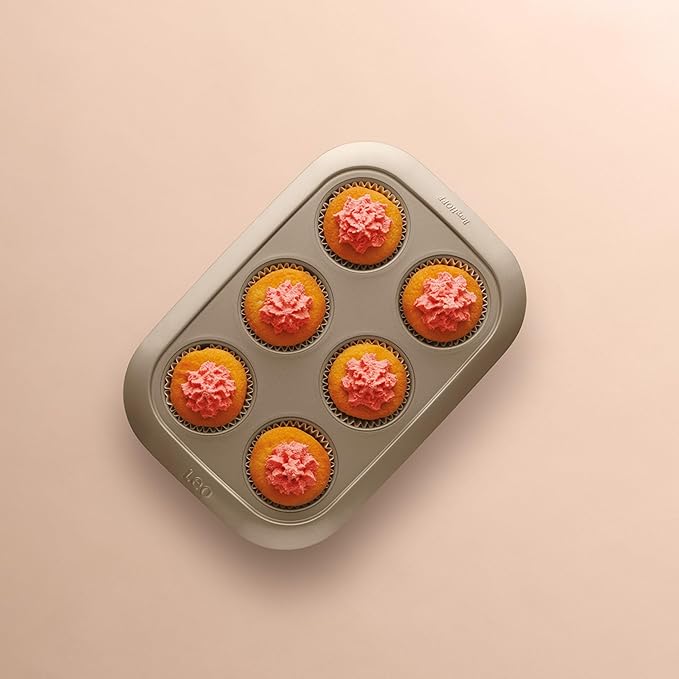 Berghoff Balance Nonstick 6 Cup Muffin & Cupcake Baking Pan, 2.5" x 1"