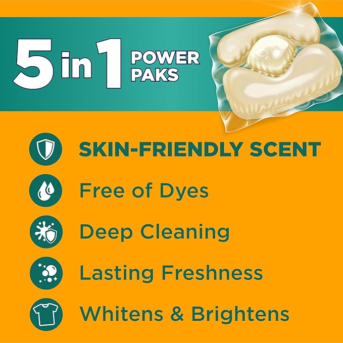 Arm & Hammer Sensitive Fresh Scent 5-IN-1 Power Paks, 42 count
