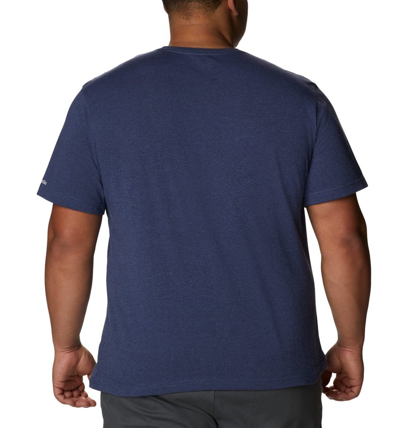 Columbia Men's Thistletown Hills Graphic Short Sleeve, Dark Mountain Heather/Hikers Graphic, X-Large