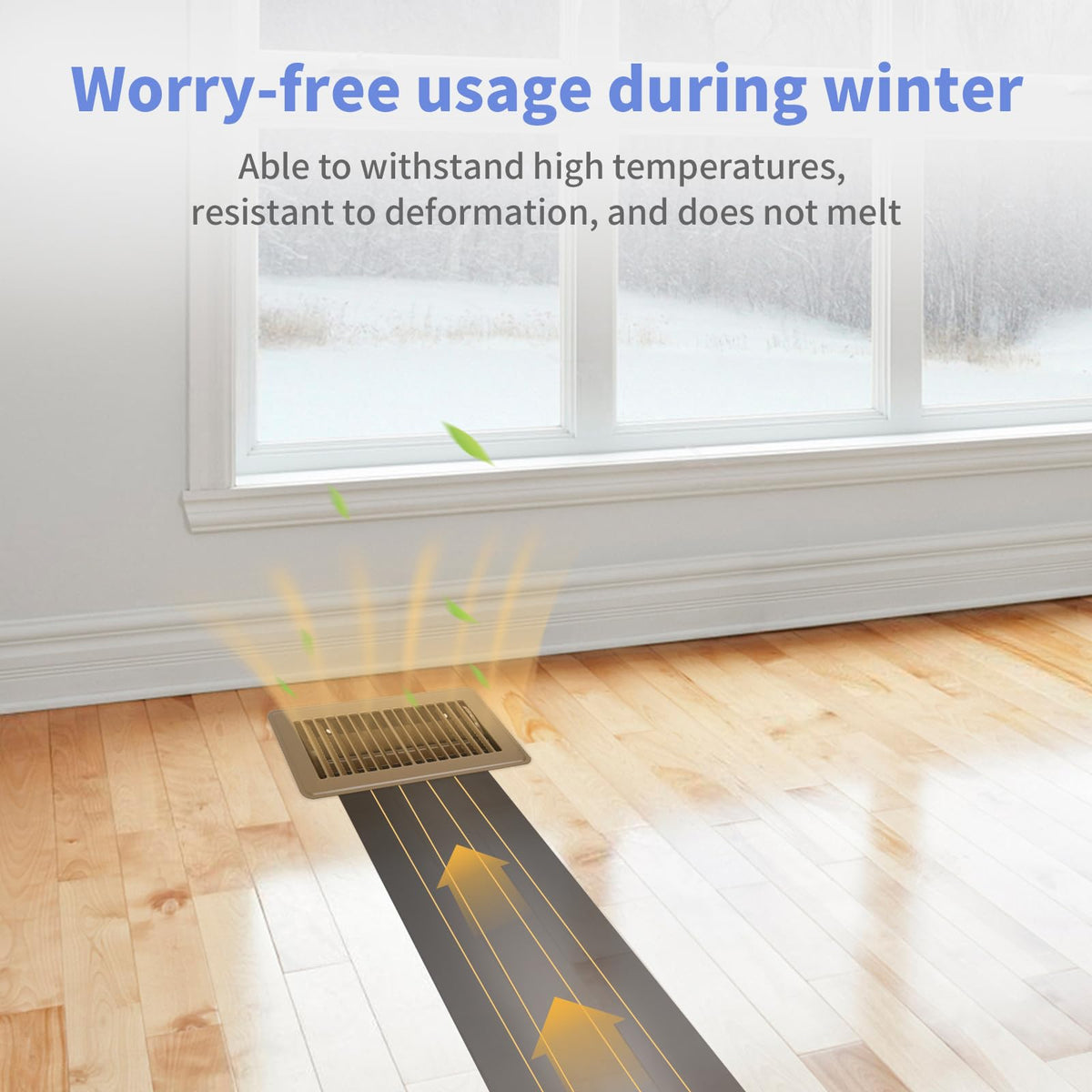 Howeall 4" x 8" Floor Register 2 Pack - Floor Vent Covers Heavy Duty Metal Heat Vent Covers with Rust Proof Finish for Home Floor Heater - Brown