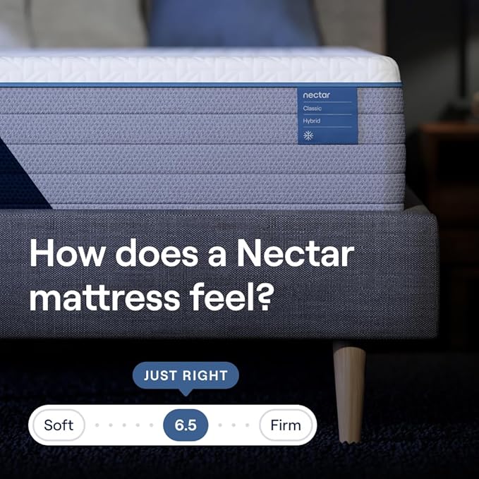 Nectar Classic Hybrid 12” Cal King Mattress - Medium Firm - Memory Foam & Innerspring Coils - Cooling Top Layer - Pressure-Relief - Mattress in a Box - 365-Night Trial & Forever Warranty