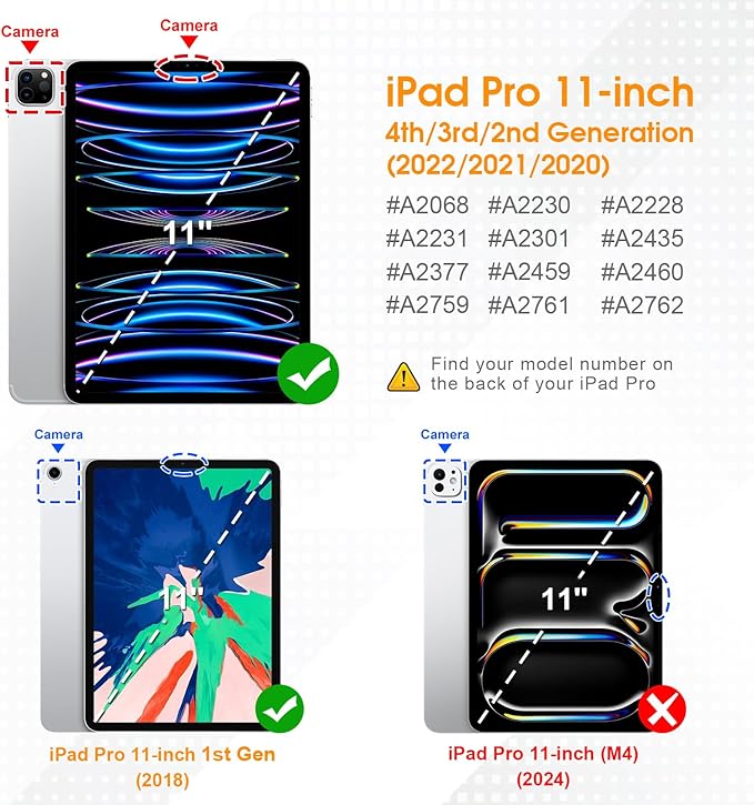 Fintie Hybrid Slim Case for iPad Pro 11-inch (4th / 3rd Generation) 2022/2021 - [Built-in Pencil Holder] Shockproof Cover w/Clear Transparent Back Shell, Also Fit iPad Pro 11" 2nd Gen, Rose Gold