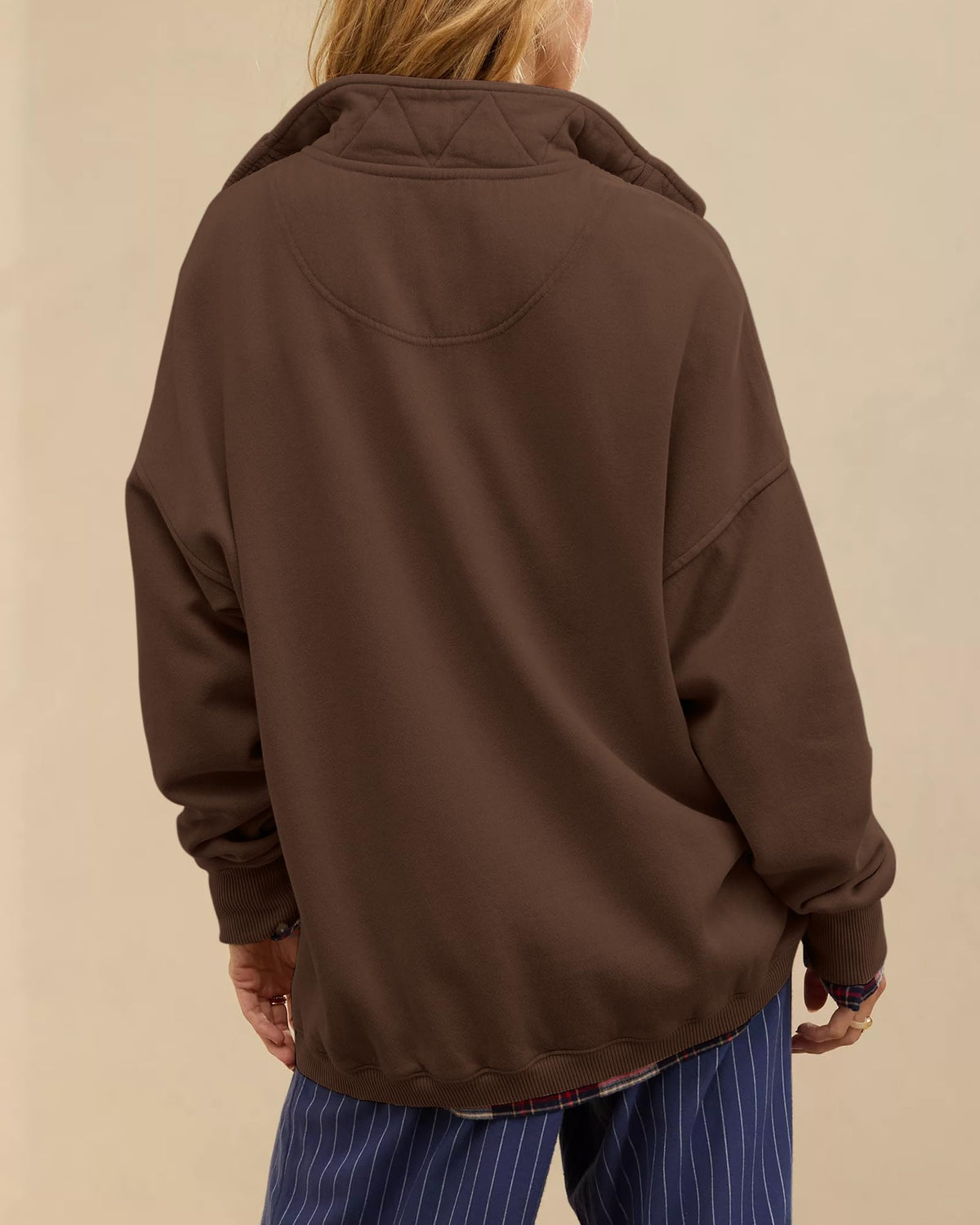 Gacaky Sweatshirt for Women Oversized Henley Neck Pullover Top Fall Outfits