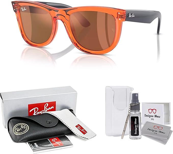 Ray-Ban Wayfarer Reverse RBR0502S Square Sunglasses for Men for Women +BUNDLE with ACCESSORY EYEWEAR KIT