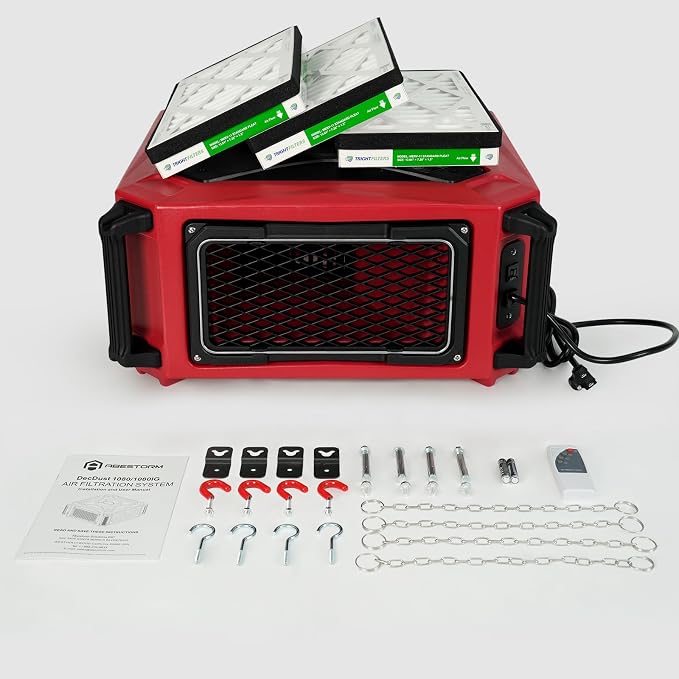 Abestorm 270 Degree Air Filtration System, Built-in Ionizer, 1080 CFM Dust