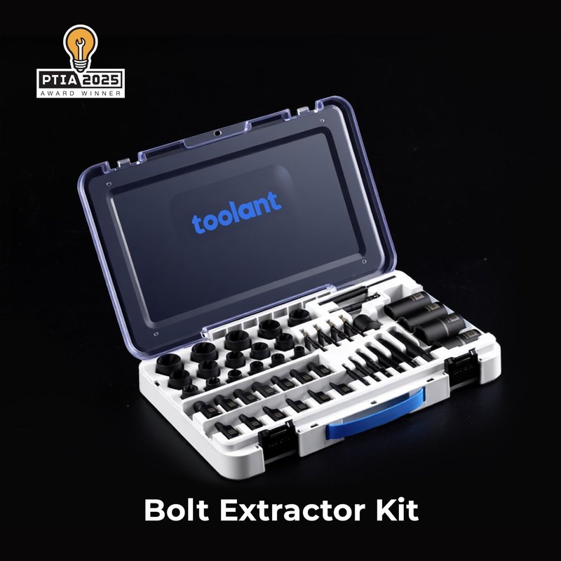 toolant 46pcs Impact Bolt Extractor Kit, Bolt & Nut Remover Socket Tool Kit, Stripped Bolt Extractor for Damaged Screws and Bolts