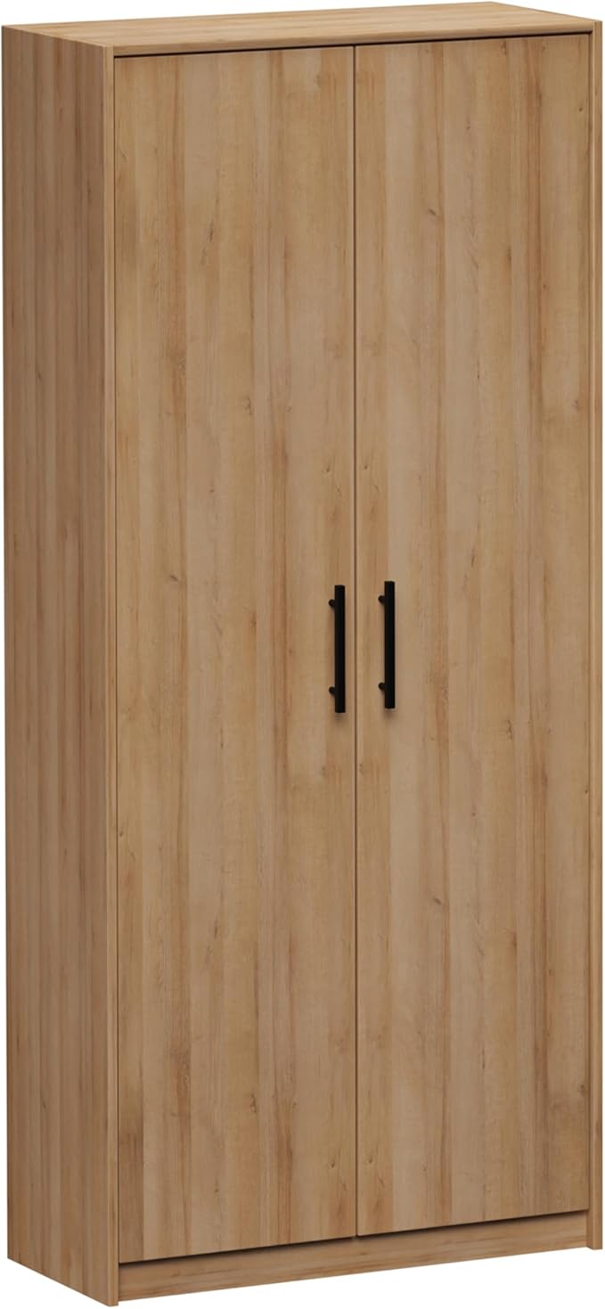 Prepac 72" Tall Storage Cabinet with Doors and Shelves – Wood Utility Cabinet for Garage, Office, or Pantry