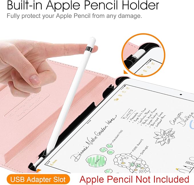 Fintie Rotating Case for iPad Air (3rd Gen) 10.5" 2019 / iPad Pro 10.5" 2017 with Built-in Pencil Holder - 360 Degree Rotating Stand Protective Cover, Auto Sleep/Wake (Rose Gold)