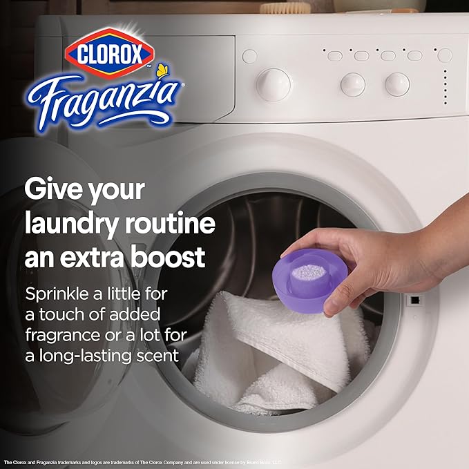Clorox Fraganzia Laundry Scent Booster Crystals, In-Wash Fragrance Beads for Fresh-Smelling Clothes & Linens, Safe for All Fabrics & Colors, Easy-Pour Bottle, Dreamy Jasmine Scent, 70 Oz
