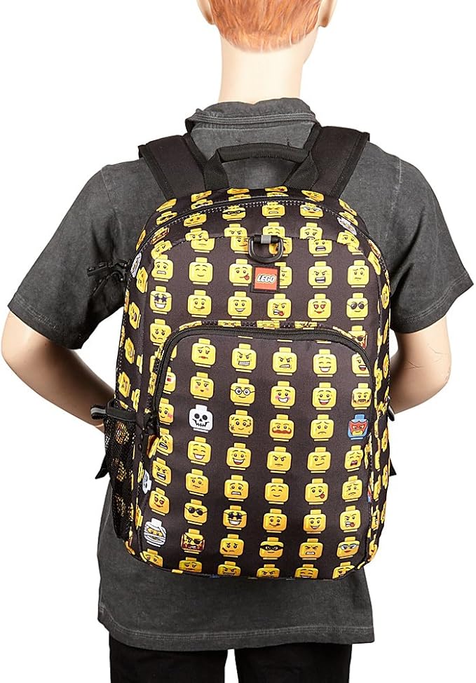 LEGO Heritage Classic Backpack and Lunchbox 2-Piece Combo Set, Matching Back to School Pack and Lunch Kit, Minifigure