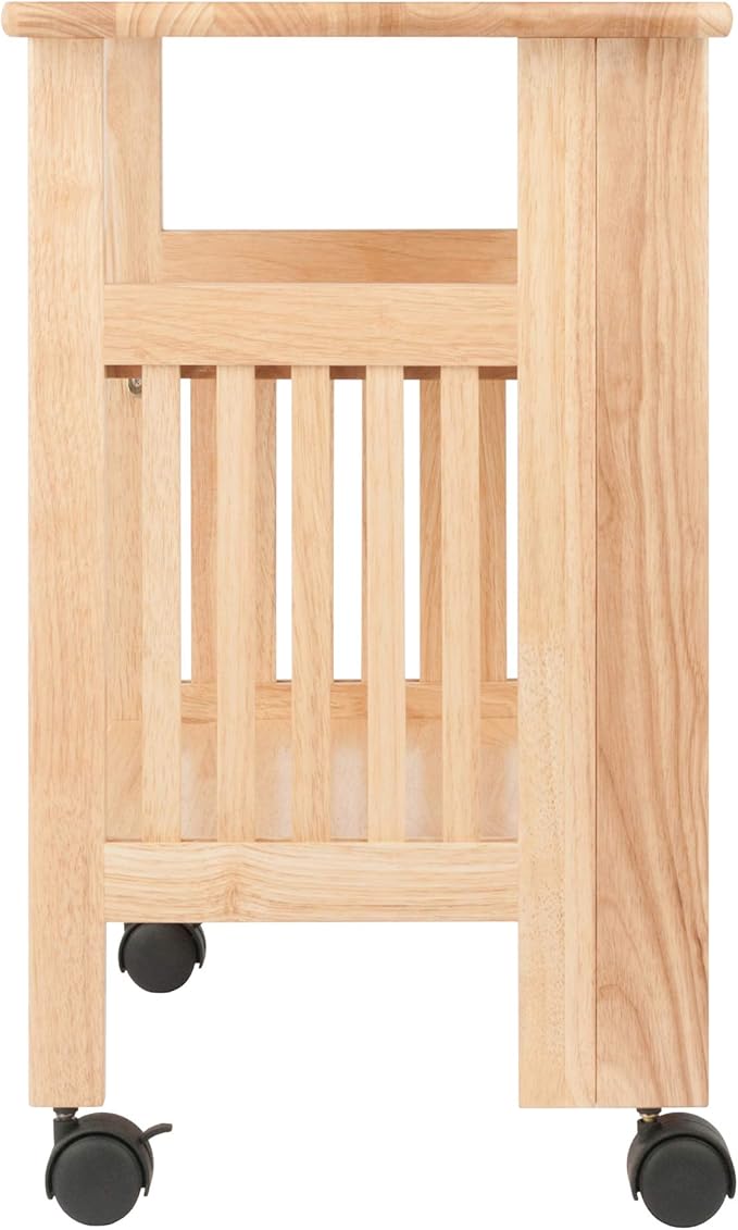 Winsome Mission 2-Shelf Wood Mobile Printer Stand, Brown (81628)