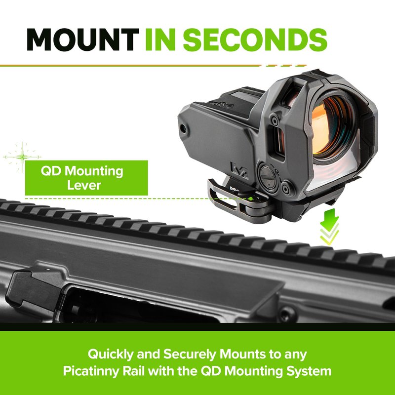 Meprolight Mepro M22 Self-Illuminated Reflex Sight, 3.5/40 MOA Bullseye, Amber Reticle, Fiber-Optic & Tritium, Night Vision Compatible, Rugged Design (56223200)