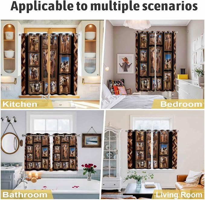 2 Panel Kitchen Cafe Curtains, Desert Camels Sunlight Filtering Nature Air