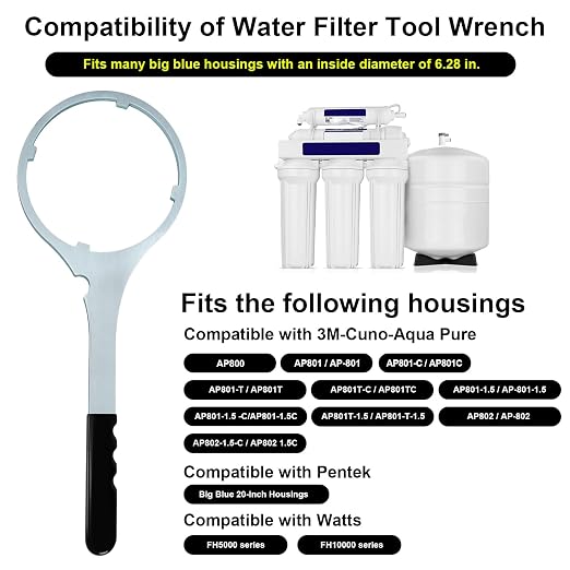 Whole House Water Filter Wrench 6.29 in, Compatible