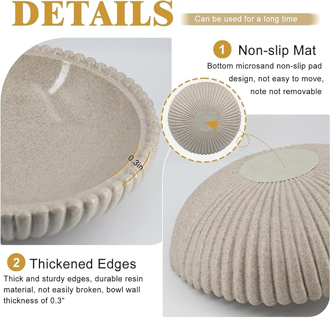 Large 10 Inch Resin Decorative Bowl Handmade Fruit Bowl for Kitchen, Entryway Bowl for Keys & Mail, Countertop Centerpiece for Dining Table Home Decor