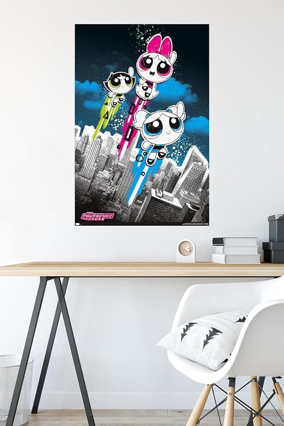 The Powerpuff Girls - Group City Wall Poster, 34L" x 22.4W", Unframed Version