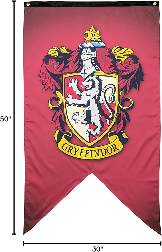 Harry Potter Wall Banner - Large Size 30" x 50" - Indoor Fabric Banner (Gryffindor)
