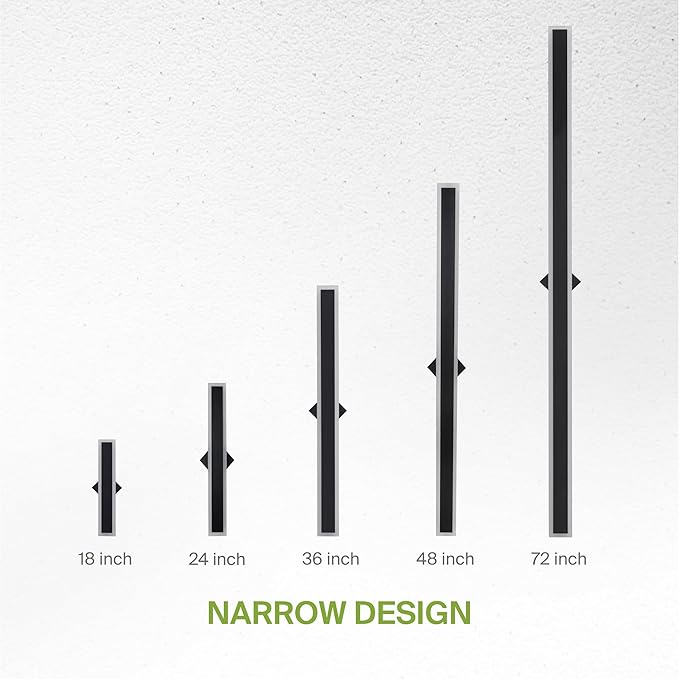 ASD LED 36" Long Wall Mount Light Fixture, Outdoor & Indoor Linear Sconce | 3CCT, Dimmable, Waterproof, Anti-Rust, ETL Listed | 30W 2500LM 3000-5000K 100-277V | Exterior Porch Lighting | Black