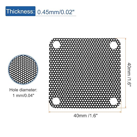 MECCANIXITY 10PCS PC Dust Filter, 40mmx40mm PVC Computer Case Cooler Dustproof