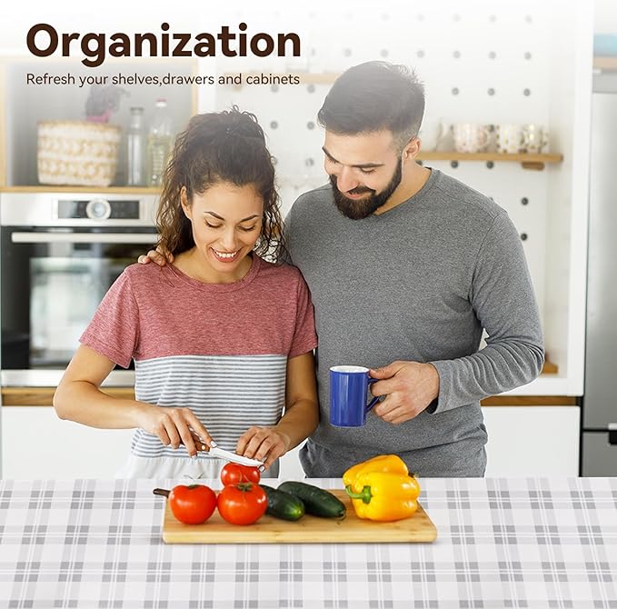 Drawer Shelf Liner for Kitchen Cabinets, Non Adhesive Slip Resistant Shelf Paper Easy to Clean, Strong Grip Thickened Waterproof Washable Mats for Pantry Shelves Cupboard Dresser(Grey, 12 in x 40 FT)