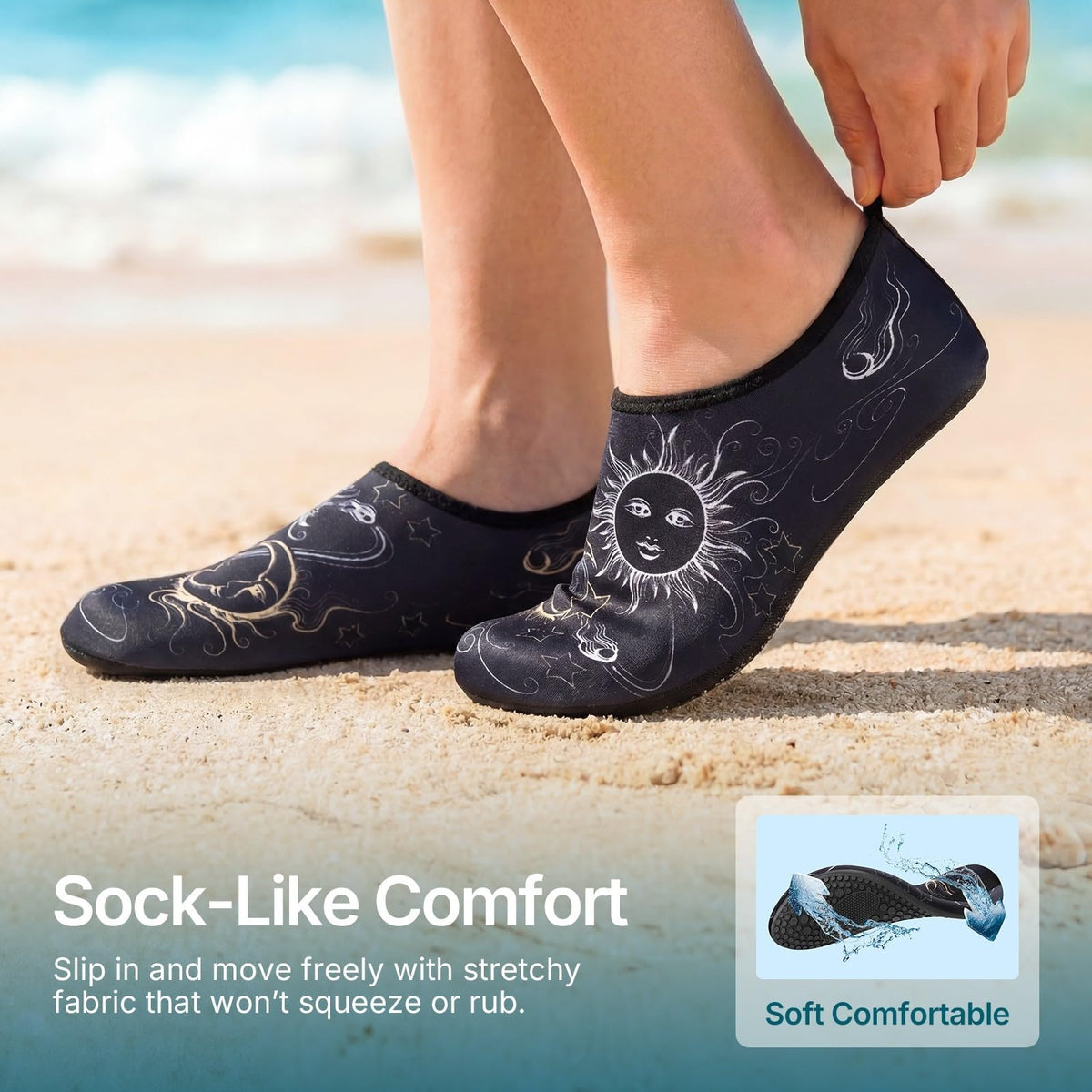 Water Shoes for Women Men Quick-Dry Aqua Socks Swim Beach Outfits Barefoot