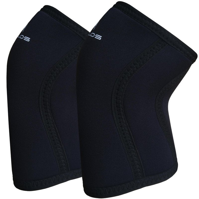 AEOLOS Knee Sleeves (1 Pair)，7mm Compression Knee Braces for Heavy-Lifting,Squats,Gym and Other Sports(Large,22Black4)