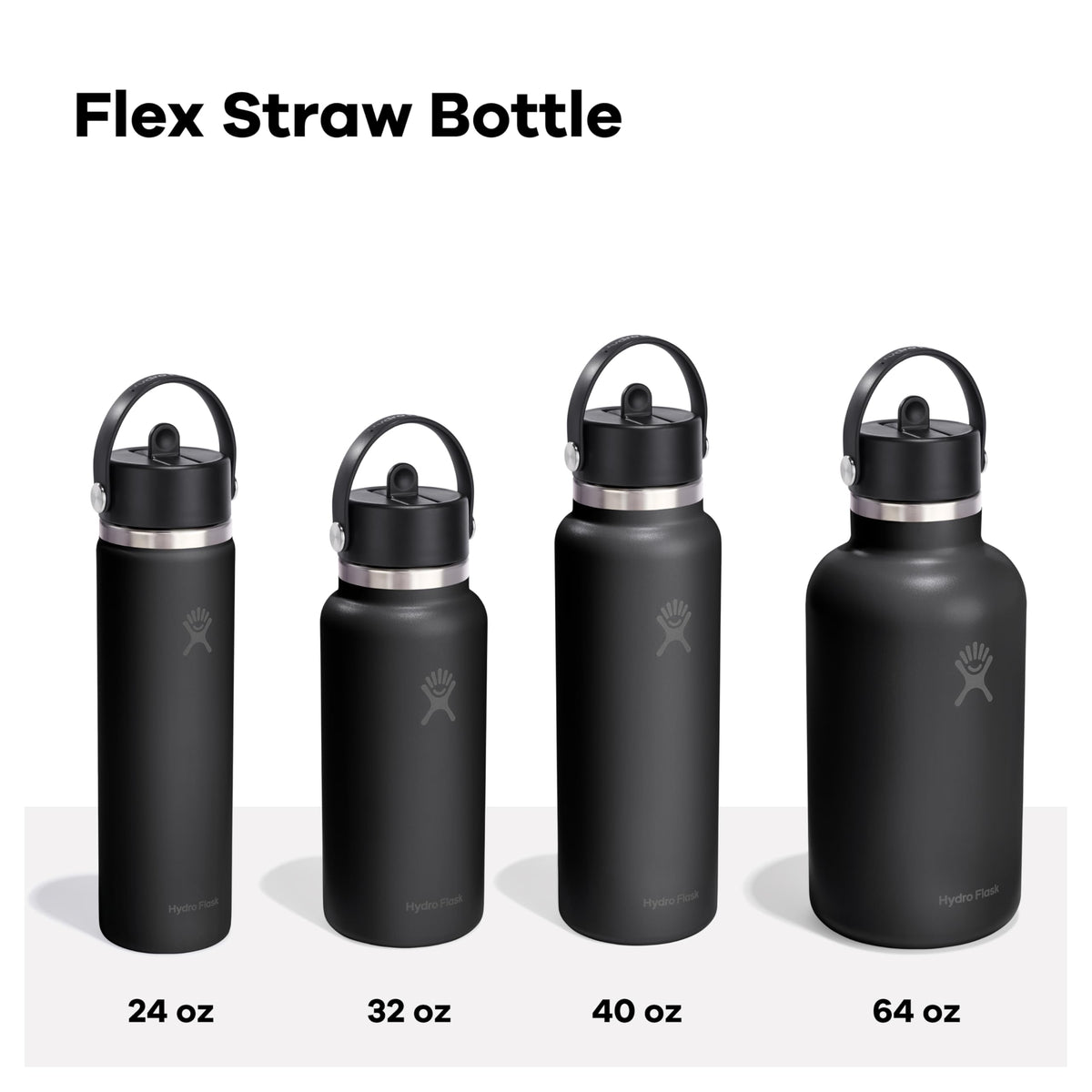 Hydro Flask Water Bottle - Insulated Stainless Steel - Wide Straw Lid, Non Spill, Leakproof in 64 Oz Tonal White