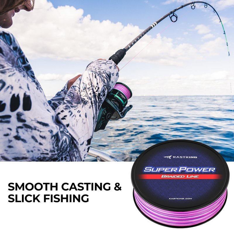 KastKing Superpower Braided Fishing Line, Black, 50LB, 150 Yds