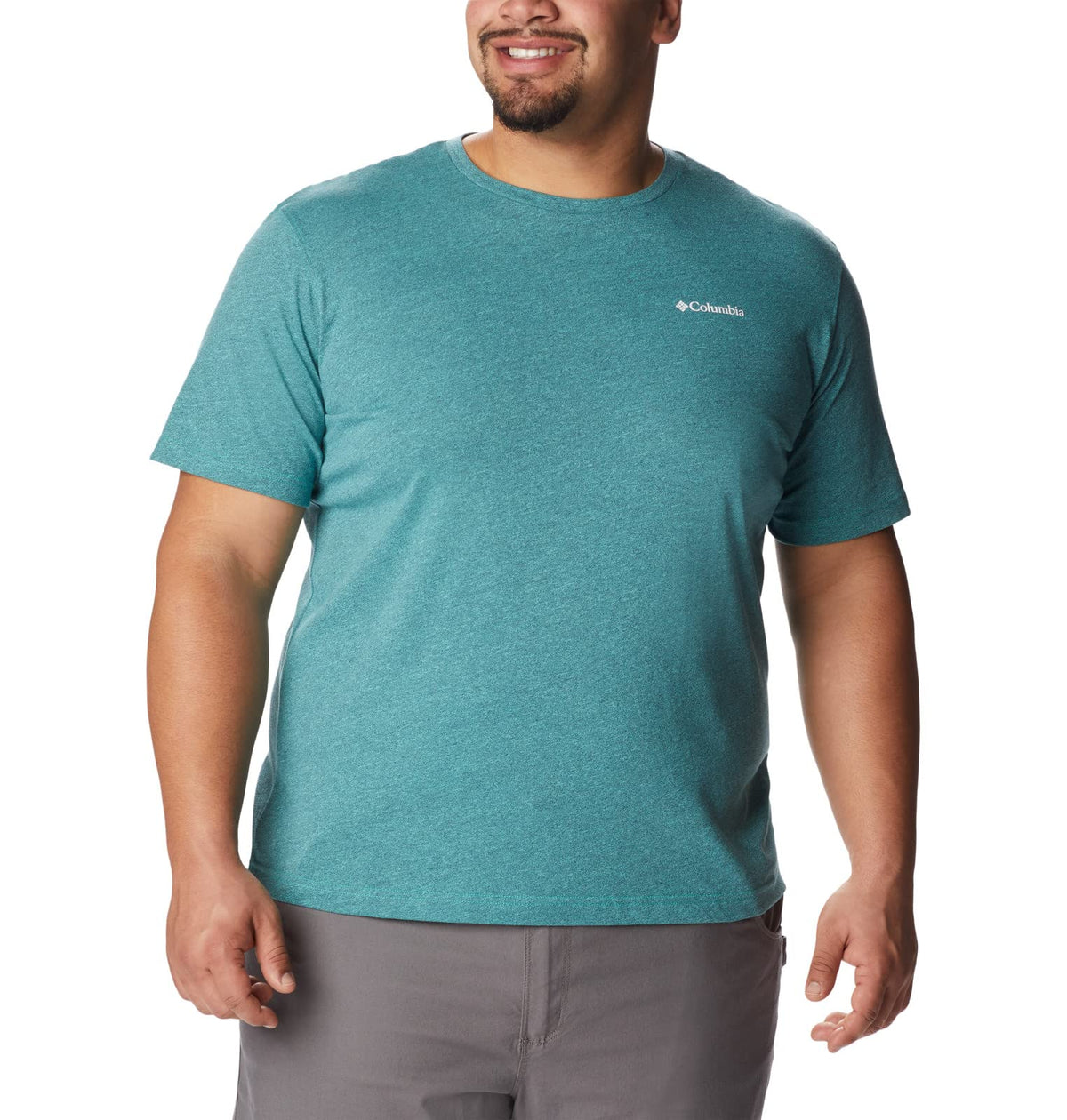 Columbia Men's Thistletown Hills Short Sleeve, Electric Turquoise/Collegiate Navy, 5X Big