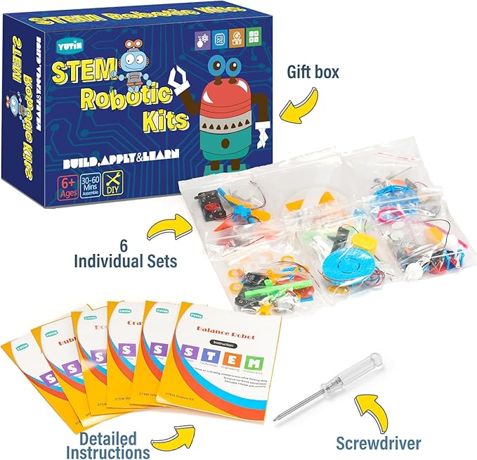STEM Robotics Kits for Kids Age 8-12 8-10, Science Kits for Kids 8-12, STEM Toys for Boys Age 8 9 10 12 13 14 Girls Boys Birthday Gifts, Robot Building Crafts 8-12 Engineering Motor Set