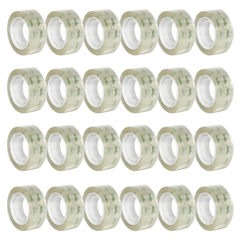 ZLY 24 Rolls Transparent Tape Refills, 0.7 x 1000 Inches Clear Tape, Glossy Tape Rolls for Office, Home, School