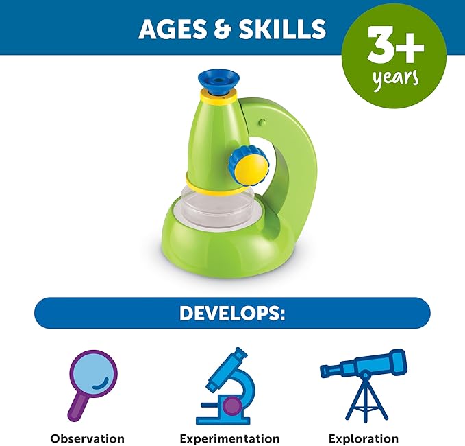 Learning Resources Primary Science Viewscope - 3 Pieces, Ages 3+ Microscope for Kids, Beginner Microscope