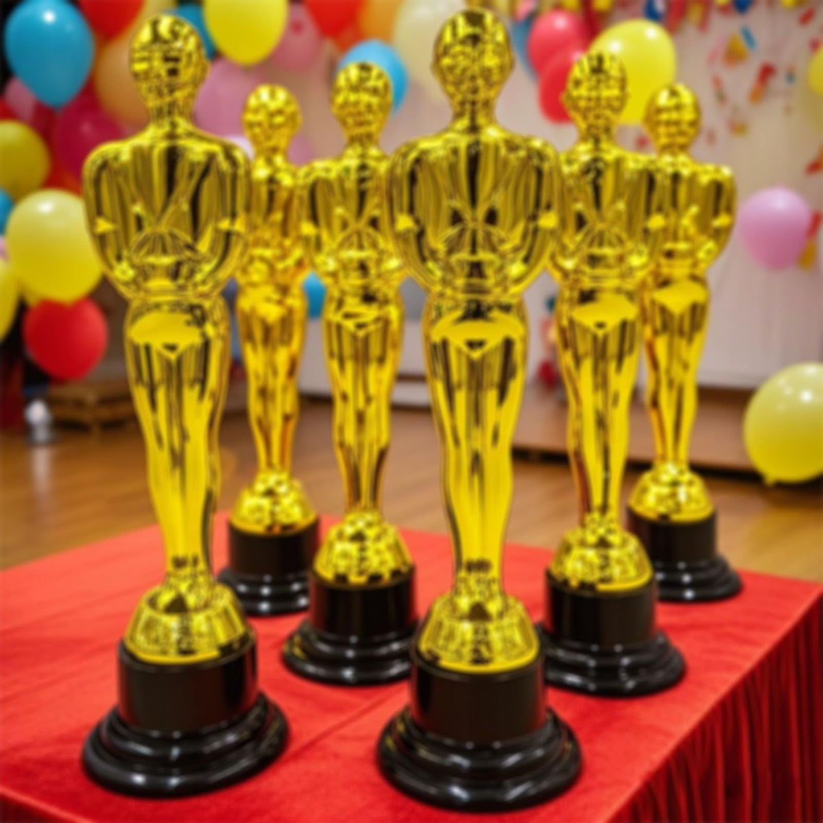 Flyekist 6 PCS Plastic Gold Award Trophies for Party Decorations, Party Favors, School Award, Game Prize, Party Prize and Appreciation Gifts