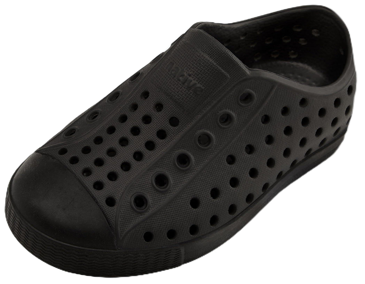 Native Shoes Unisex-Kids Jefferson Sneakers, Jiffy Black/Jiffy Black, 5 Big Kid