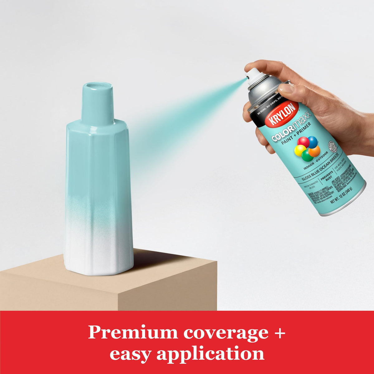 Krylon ColorMaxx 12 Oz. Gloss Spray Paint, Blue Ocean Breeze - 1 Each