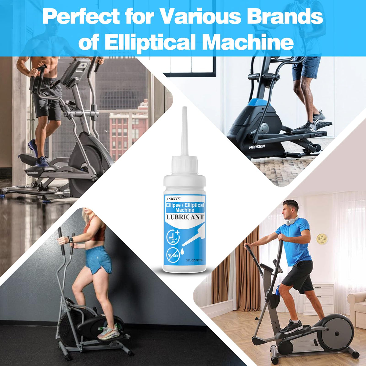 2 Pcs Elliptical Exercise Machine Lubricant, Lube Apply to Under Desk Ellipse Leg Exerciser for Home, Electric Seated Foot Pedal Exerciser, Reduce Nosie & Keep Machine Running Smoothly